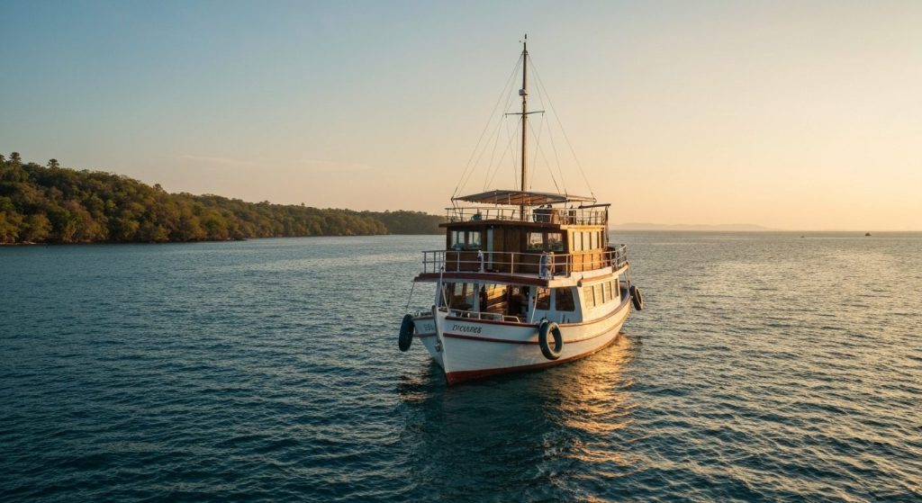 what is included komodo honeymoon cruise — Photorealistic editorial travel photograph relevant to: The independent honey