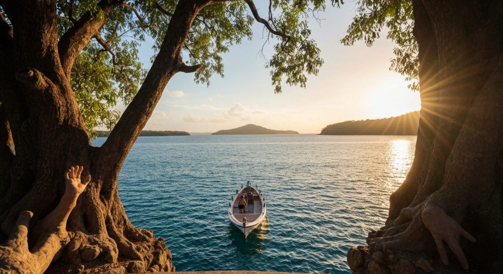komodo honeymoon itinerary — Photorealistic editorial travel photograph relevant to: The independent honeymoon concierge