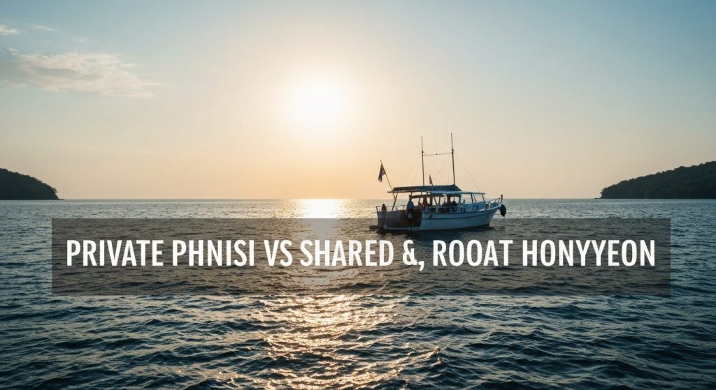 private phinisi vs shared boat honeymoon — Photorealistic editorial travel photograph relevant to: The independent honey